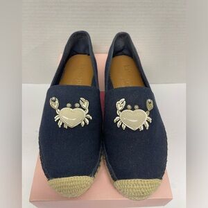 Kate Spade Crab Pearl Accent Espadrilles (Beach Date) Flats Size 7.5 B